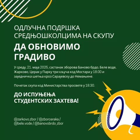 Poziv na akciju 21. maja