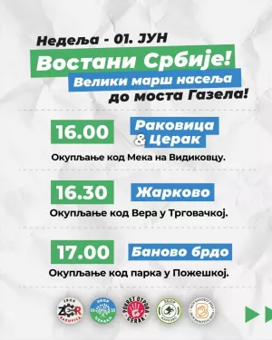 Vostani satnica Zborova
